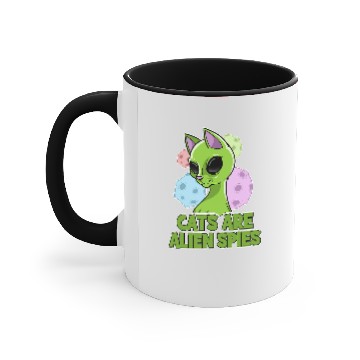 Discover black cats Paws Are Alien Spies Ufo Accent Mugs