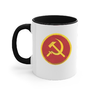 Discover Hammer and Sickle Patch Accent Mugs