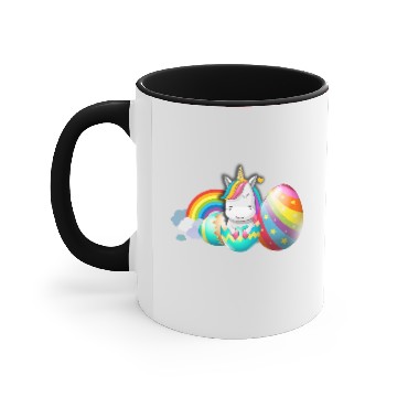 Discover Unicorns Easter Unicorns Cute Bunny Rainbow Easter Eggs For Men Women Accent Mugs