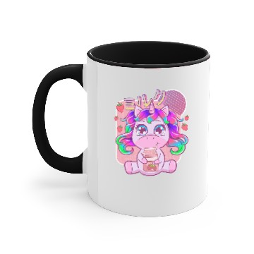 Discover Unicorns Funny Kawaii Unicorns Strawberry Milk Shake Japanese Anime Accent Mugs