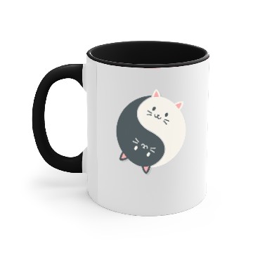 Discover Cat Paws and Adorable Chinese Yin and Yang Cats Funny Cat Accent Mugs