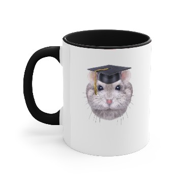Discover Hamsters Sapphire Dwarf Hamster in University Academic Cap Accent Mugs