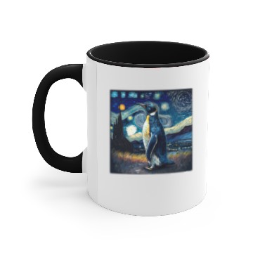 Discover Penguin Surrealism Starry Night Penguin Penguins Accent Mugs