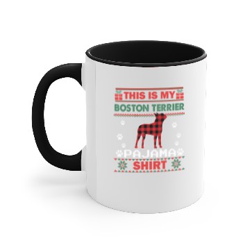 Discover Dog Boston Terrier Gifts This Is My Pajama Ugly Christmas Accent Mugs