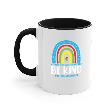 Discover Autistic Be Kind Autism Awareness Rainbow Leopard Choose Kindness Accent Mugs