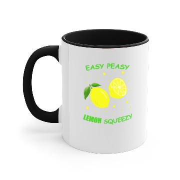 Discover Cute EASY PEASY LEMON SQUEEZY Fun Summertime LEMONADE Lover Accent Mugs