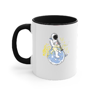 Discover Astronauts Playing Clarinet for Clarinet Player Accent Mugs