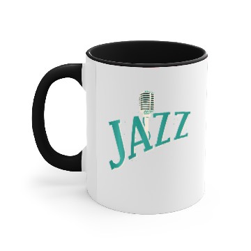 Discover Backprint Jazz Microphone Accent Mugs