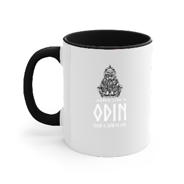 Discover Christian I Would Rather Be A wolfs Of Odin Than A Lamb Of God Viking Christ Accent Mugs