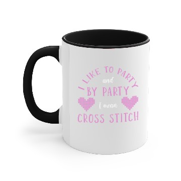 Discover Cross Stitch 2 Accent Mugs