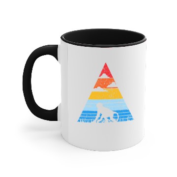 Discover Retro Chimpanzee Sunset Silhouette Animal Monkey Accent Mugs