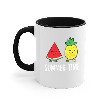 Discover Watermelon pineapples Summer Time Vacation Fruits Watermelon Accent Mugs