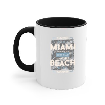 Discover Miami Beach Florida Summer Paradise Accent Mugs