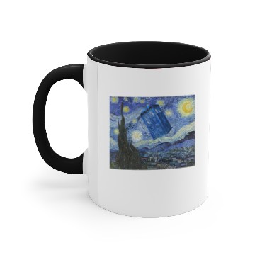 Discover Starry Night Tardis - Tardis - Accent Mugs
