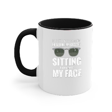 Discover sit on my face Accent Mugs