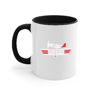 Discover Tuskegee Top Gun - Tuskegee Airmen - Accent Mugs