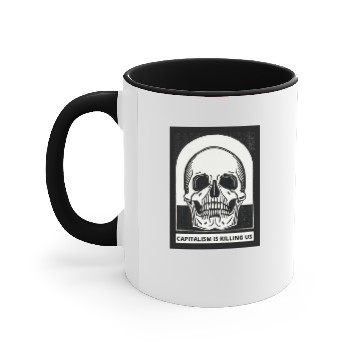 Discover Capitalism is Killing Us Accent Mugs