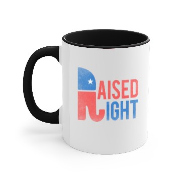 Discover Raised Right Vintage Republican Accent Mugs