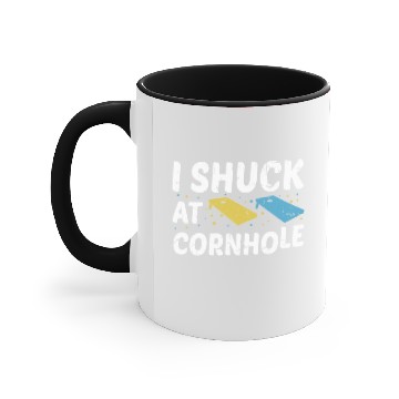 Discover I Shuck At Cornhole Accent Mugs