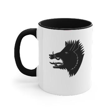 Discover Boar Solid Face Accent Mugs