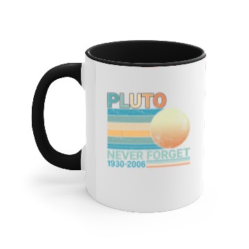 Discover Pluto Never Forget Science Space Graphic Retro Accent Mugs