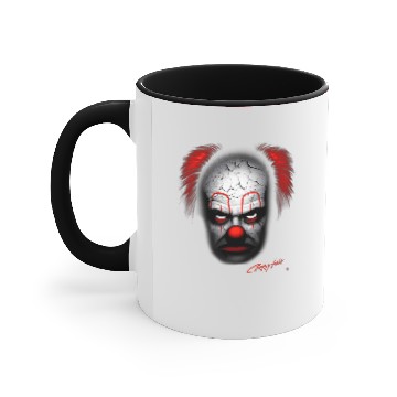 Discover Evil Clown Scary Black Accent Mugs