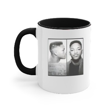 Discover Will Smith Mugshot Short Sleeve Accent Mugs, Celebrity Accent Mugs, Funny Accent Mugs