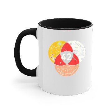 Discover 42 Answer to Life Universe and Everything science Accent Mugs