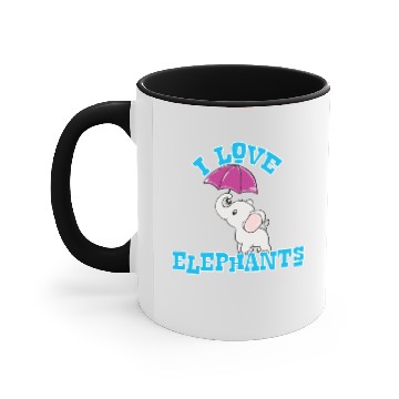 Discover I love elephants Accent Mugs