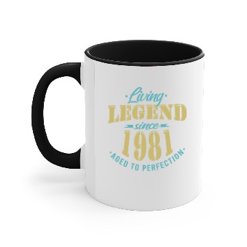 Discover 1981 birthday legend men women 3D Accent Mugs