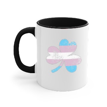 Discover Transgender Shamrock Pride Flag Accent Mugs