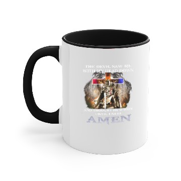 Discover Jesus The Devil Saw Me With My Head Down Accent Mugs