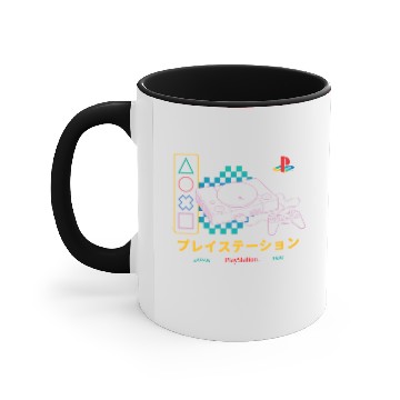 Discover Playstation Checker Neon 90's Accent Mugs Pullover Accent Mugs