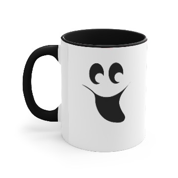 Discover Halloween Goofy Ghost Face Smile Accent Mugs