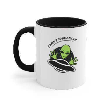 Discover I want to believe Accent Mugs