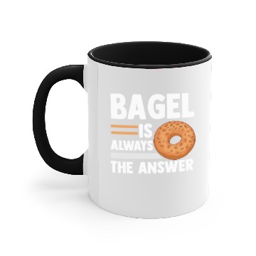 Discover BAGEL IS ALWAYS THE ANSWER, Bakery, Bagel Accent Mugs