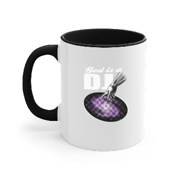 Discover God is a DJ Accent Mugs
