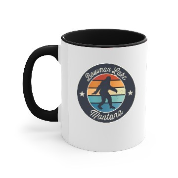 Discover Bowman Lake Montana Sasquatch Souvenir Accent Mugs