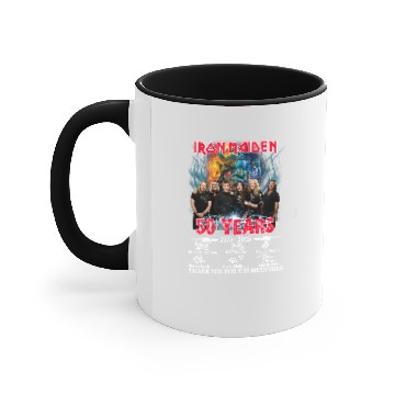 Discover Iron Maiden 50 Year 1975-2025  Baseball Tees Accent Mugs