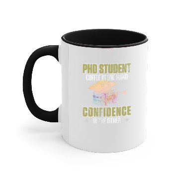 Discover PhD Student Dissertation Coffee Doctorate Graduation 1 Zip Accent Mugs
