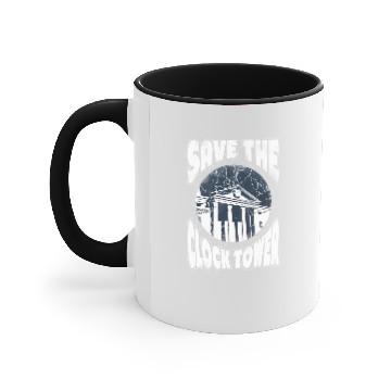 Discover Back to the Future Save Clocktower Charcoal Heather Accent Mugs