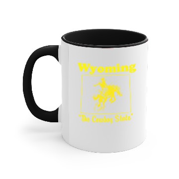 Discover wyoming the cowboy state Accent Mugs