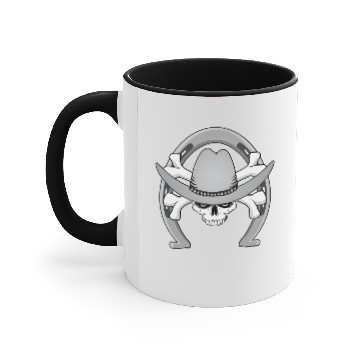 Discover Cowboy Skull Horseshoe Accent Mugs