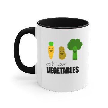Discover Eat your vegetables! Accent Mugs