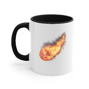 Discover Flaming Basketball Accent Mugs