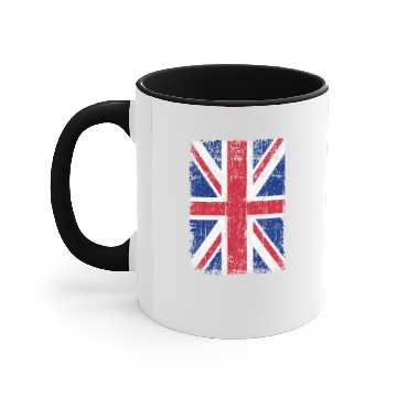 Discover Union Jack Flag Grunge Accent Mugs