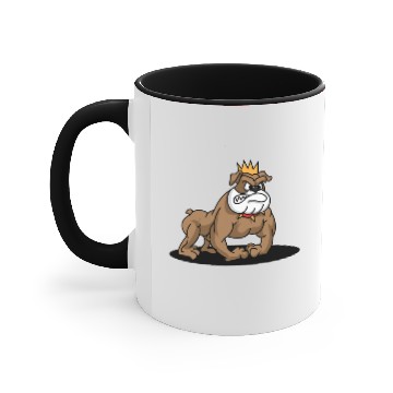Discover Bully Dog Cartoon Accent Mugs