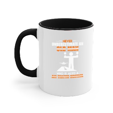 Discover Old Man Air Traffic Control Accent Mugs
