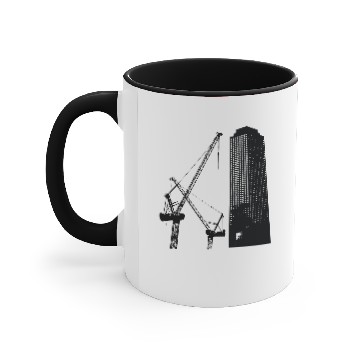 Discover Skyscraper building construction Accent Mugs