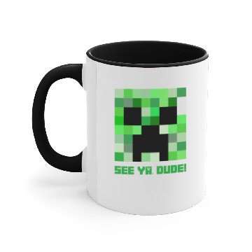 Discover Minecraft: See ya, dude! - Creeper Accent Mugs